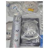 Large Lot of NOS Unused Metal Security Guard Badges