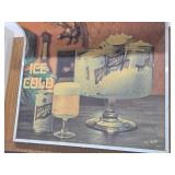 Large Vintage SCHLITZ Beer Sign - "Ice Cold" #1