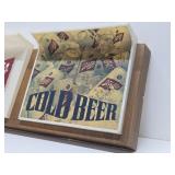 Large Vintage SCHLITZ Beer Sign - "COLD BEER" #2