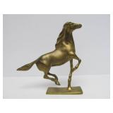 Group of Vintage Solid Brass Animals - Horse Bird Ram & Dolphin