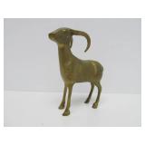 Group of Vintage Solid Brass Animals - Horse Bird Ram & Dolphin