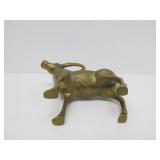Group of Vintage Solid Brass Animals - Horse Bird Ram & Dolphin