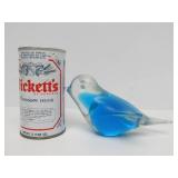 Vintage Blue Crystal / Glass Bird - Made in Sweden