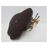 Larger Size Vintage Solid Brass Leaping Gazelle Statue