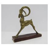 Mid Century Solid Brass Ram Sculpture