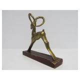 Mid Century Solid Brass Ram Sculpture