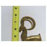 Mid Century Solid Brass Ram Sculpture
