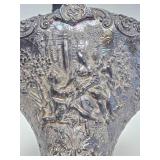 Lovely Antique Ornately Decorated Chased Silver Plated Basket by the Barbour Silver Company