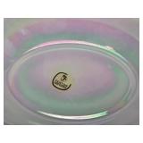 FENTON Iridescent Glass Bunny Basket