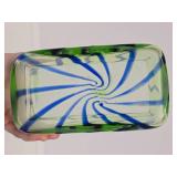 Lovely Hand Blown Art Glass Basket