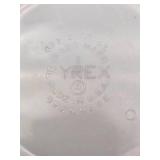 2 Vintage PYREX Glass Mixing Bowls - Blue & Yellow - Each has Surface Wear