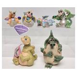 Group of Franklin Mint MOOD DRAGONS & Signed Numbered Dragon Figure