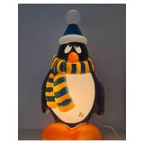 Working Chilly Penguin Blowmold Winter Lawn Decoration
