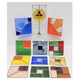 Great Looking Lot of Colorful Stained Glass Window Hangings