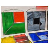 Great Looking Lot of Colorful Stained Glass Window Hangings