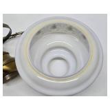 Lovely Brass & Glass Hanging Parlor Lamp