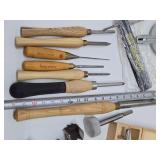 Group of Woodworking Tools including Chisels