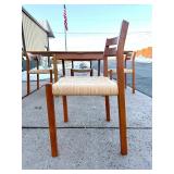 Wonderful Danish Modern Teak Wood Mobler Ansagar Expandable Dining Table w/Set of 4 J.L. MOLLER Chairs