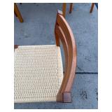 Wonderful Danish Modern Teak Wood Mobler Ansagar Expandable Dining Table w/Set of 4 J.L. MOLLER Chairs