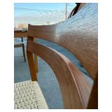 Wonderful Danish Modern Teak Wood Mobler Ansagar Expandable Dining Table w/Set of 4 J.L. MOLLER Chairs