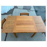 Wonderful Danish Modern Teak Wood Mobler Ansagar Expandable Dining Table w/Set of 4 J.L. MOLLER Chairs