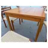 Wonderful Danish Modern Teak Wood Mobler Ansagar Expandable Dining Table w/Set of 4 J.L. MOLLER Chairs