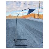 Working Contemporary Black Metal Arc Floor Lamp