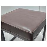 Pair of Matching ROOM & BOARD Padded Stools by American Leather