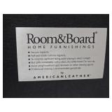 Pair of Matching ROOM & BOARD Padded Stools by American Leather