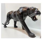 Fantastic HUGE Mid Century Leather Panther