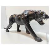 Fantastic HUGE Mid Century Leather Panther