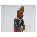 2 Large Carved Wood Golfer Statues