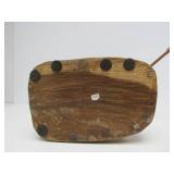 2 Large Carved Wood Golfer Statues