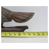 Large Carved Wood Grouse Statue