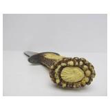 Large Highly Decorated Maxam Eagle & Antler Hunting Knife & Display