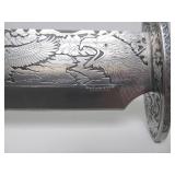 Large Highly Decorated Maxam Eagle & Antler Hunting Knife & Display