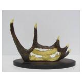 Large Highly Decorated Maxam Eagle & Antler Hunting Knife & Display