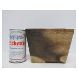 Group of Primitive Woodenware & Enameled Pitcher