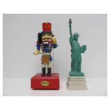 Group of Assorted Statue & Musical Nutcracker Soldier