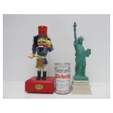 Group of Assorted Statue & Musical Nutcracker Soldier