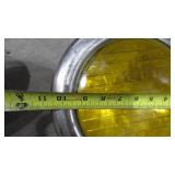 (2) Vintage 10" Car Lights and (2) Oil Coolers