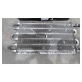 (2) Vintage 10" Car Lights and (2) Oil Coolers