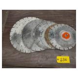 (7) Assorted Diamond Saw Blades...
