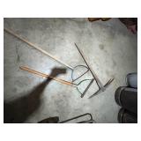Yard tools 2 grass cutters and pic ax