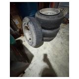 4 alloy rims and tires cool old rims