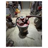 80/90 gear lube barrel and pump on rolling stand