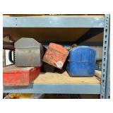Five Empty Tool Boxes