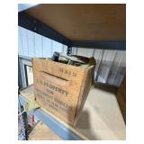 Crate of Straps and Federal wood box
