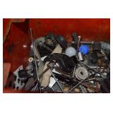 Metal tool box with bike parts