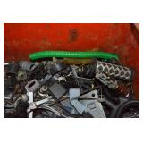 Metal tool box with bike parts